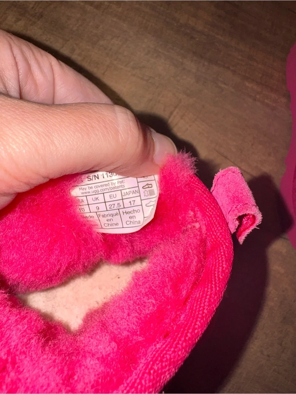 UGG Kids Hot Pink Mini Ankle Boots Side Zip Size 10